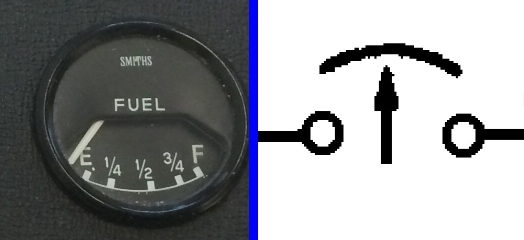 E Type Fuel Temp Oil Ammeter Gauge