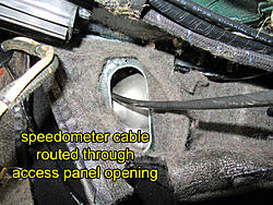 Electronic GPS Speedometer Conversion-05-cable-routed-thru-starter-bolt-access-panel.jpg