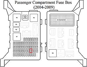 Where is fuse F 16 located in passenger fuse compartment-2004-2009_passenger_comp_fuse_box_01.jpg