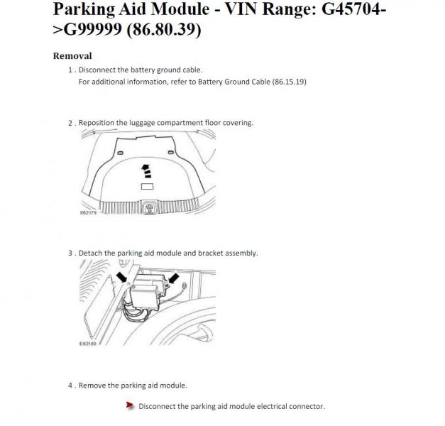 Ford parking assist module