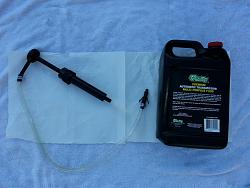 How to change the transmission pan/filter and fluid on an X350-fluid-pump-container.jpg