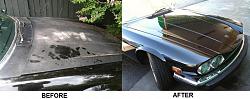 '88 XJ-SC Cabriolet paint job - before and after-before-after-hood.jpg
