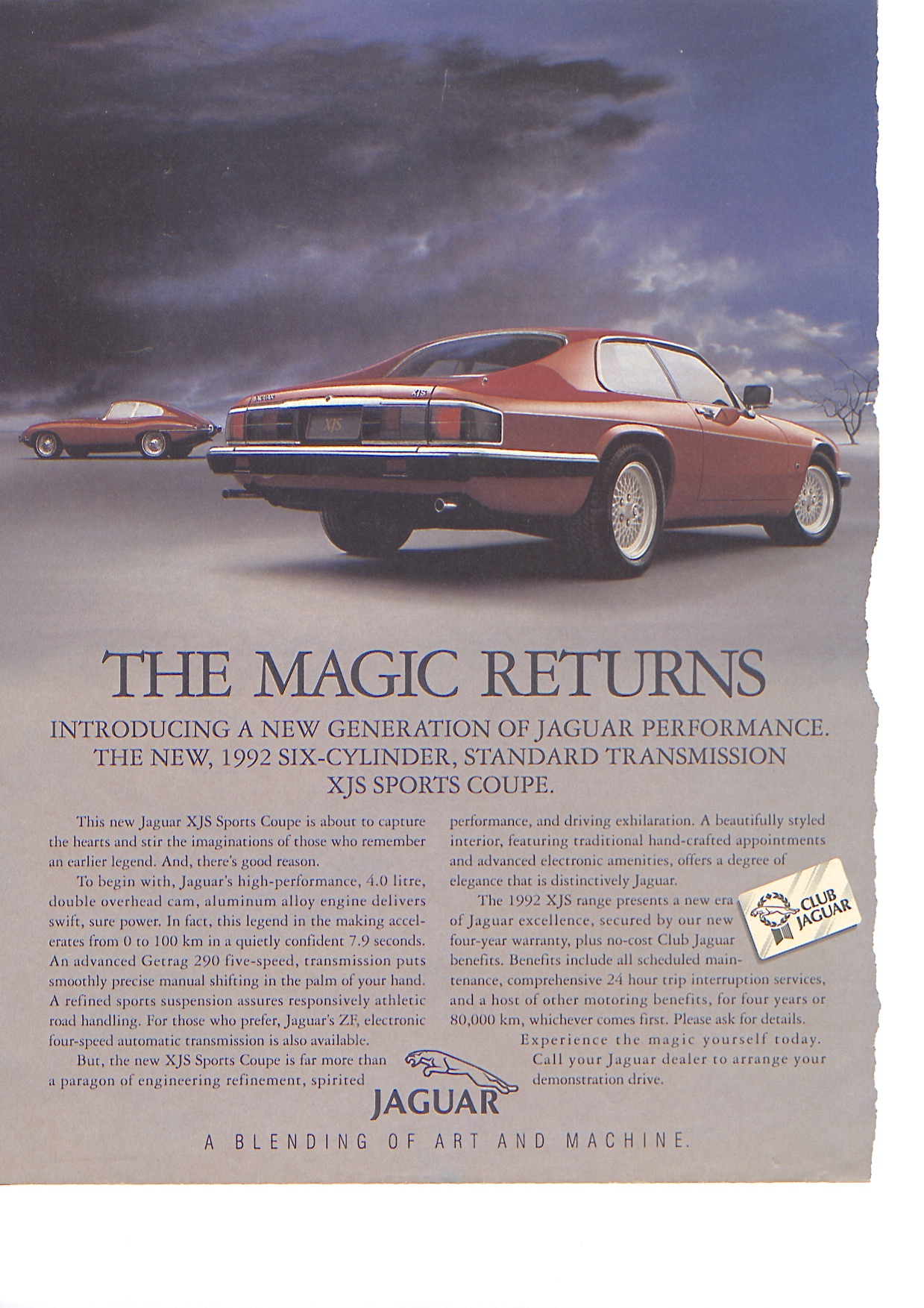 1991/2 XJS 5-speed advertisements - Jaguar Forums - Jaguar ...