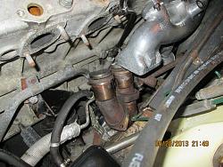 PS Hoses Replacement-downpipes-rear-exhaust-manifold-driver-side-partly-assembled.jpg