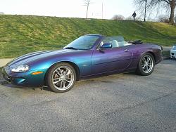 My '97 XK8 'vert with 18" chrome, chameleon paint, 1.5" drop-cakcqwz.jpg