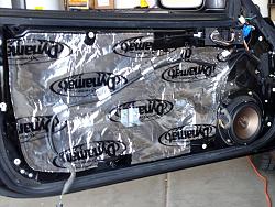 2005 XKR door speaker upgrade - Major improvement-dynamat.jpg