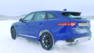 José Mourinho Takes New Jaguar F-Pace Through the Icy Paces