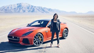 Michelle Rodriguez Tops 200 in New Jaguar F-Type SVR