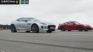 Savage Porsche 911 Turbo S Absolutely Thumps Jaguar F-Type R AWD