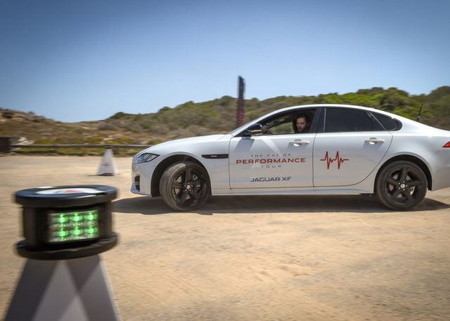 Cheeky Cones Get the Best of Beast Driving Jaguar XF