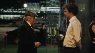 Jaguar-Driving Jackie Stewart Promotes Beer by Not Drinking Any