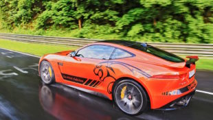 Check Out This F-Type SVR Handling a Nurburgring Wet Lap