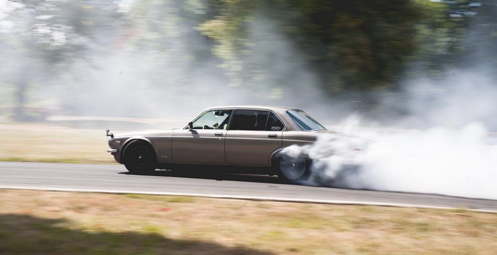 1985 Jaguar XJ6 drift car.