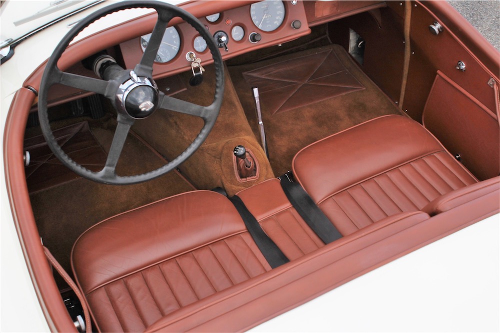 1954 XK120 SE Roadster white on brown.