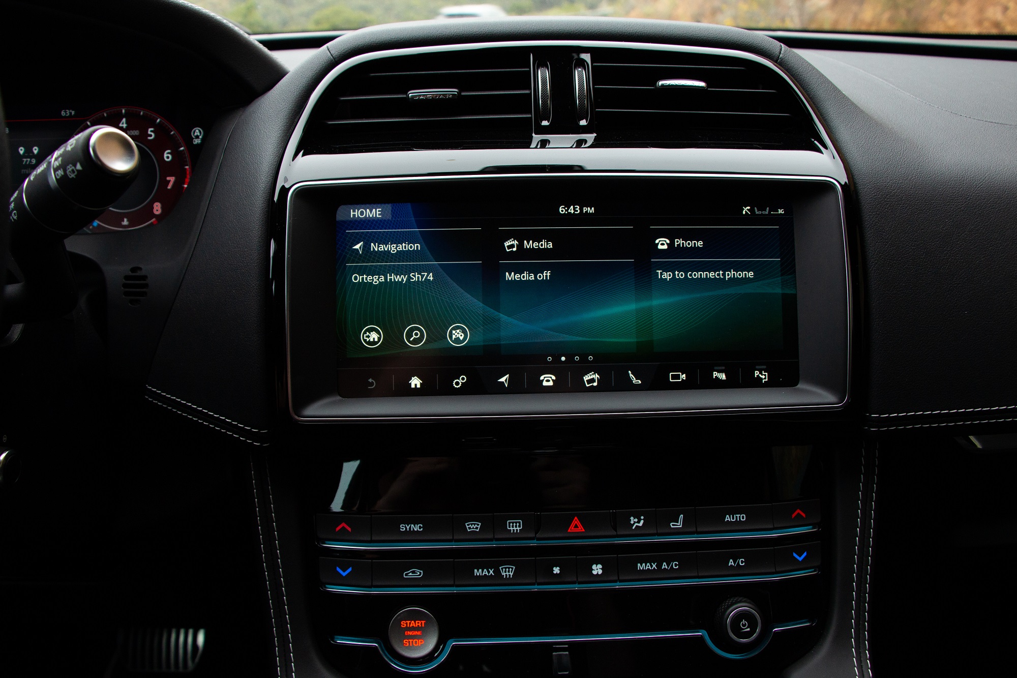 Jaguar F-PACE SVR Drive Review Jake Stumph Infotainment Display Gauges Tech