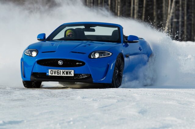 Jaguar XKR-S Convertible snow