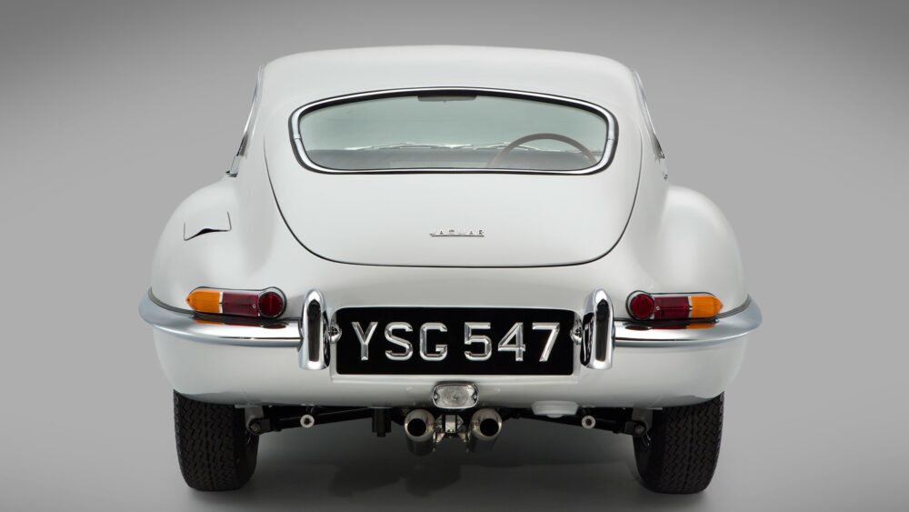 restored 1961 Jaguar E-Type rear
