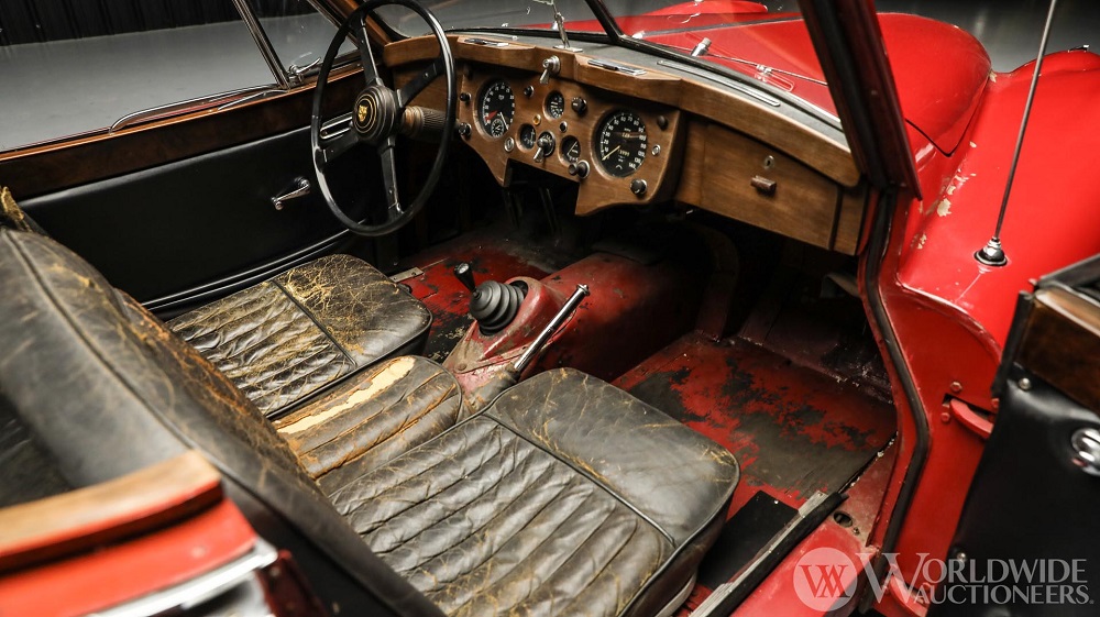 At Auction: Denise McCluggage's 1956 Jaguar XK140 MC DHC